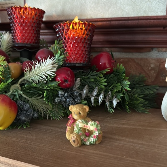 Enesco Cherished Teddies Brown and Red July Holiday Decor Accent Collectible - Picture 4 of 5